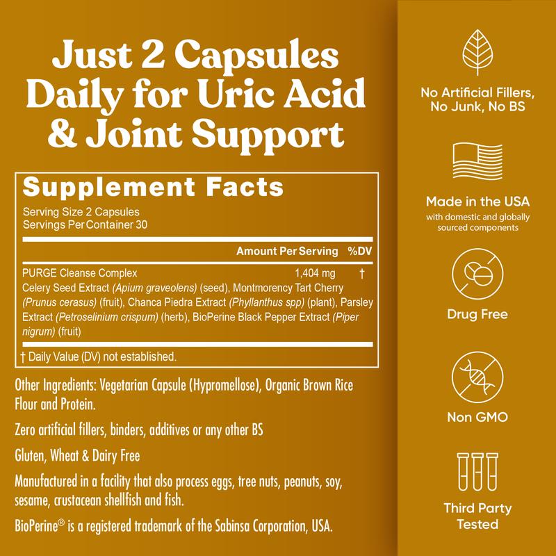 Nuviora® PURGE Uric Acid Cleanse – 60 Vegan Capsules